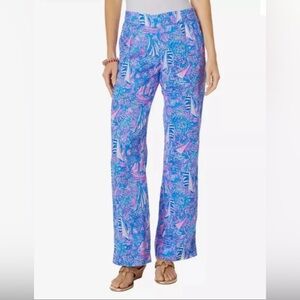 Lilly Pulitzer Deri Linen Palazzo It’s a Sailabration